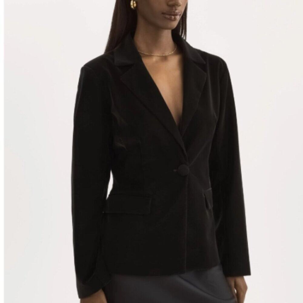 Laqmarque LOTTIE | Peached Faux Leather Blazer